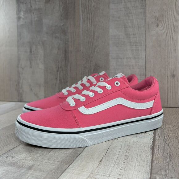 Vans Ward Lo Kids Girls' Size 4 Skate Shoes Sneaker Canvas Low Honeysuckle Pink - Picture 1 of 14